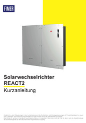 Fimer REACT2-UNO-3.6/5.0-TL Kurzanleitung
