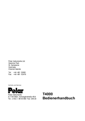 Polar T4000-Serie Bedienerhandbuch