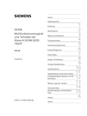 Siemens SICAM Q200 Handbuch