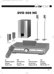 Clatronic DVD 569 HC Bedienungsanleitung
