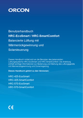 Orcon HRC-Ecosmart-Serie Handbuch Für Den Installateur