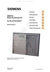 Siemens SIMATIC 6AV7671-1EA Serie Bedienhandbuch