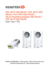 Essentielb CPL Wi-Fi 550 2RJ45+Trio Bedienungsanleitung