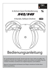 Drohnenstore24 X43C Bedienungsanleitung