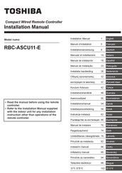 Toshiba RBC-ASCU11-E Installationsanweisung
