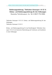 Telefunken I A 51 V Bedienungsanleitung