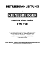 Kienesberger SWS 700 Betriebsanleitung