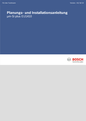 Bosch um-Si plus Serie Planungs- Und Installationsanleitung