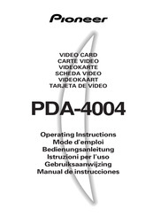 Pioneer PDA-4004 Bedienungsanleitung