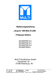 Multi Großküchen 60/40DFRE8-L Bedienungsanleitung