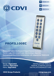 CDVI PROFIL100EC Installationsanleitung