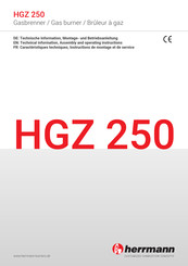 Herrmann HGZ 250 B.L1 Montage- Und Betriebsanleitung