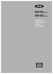 m-e Vistadoor VDV-920 COMPACT Betriebsanleitung