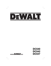 DeWalt DC542 Bersetzt Von Den Originalanweisungen