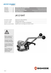 Signode JOSEF KIHLBERG JK1219 Betriebsanleitung