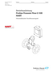 Endress+Hauser Proline Prosonic Flow G 500 HART Betriebsanleitung