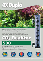Dupla CO2-Reaktor 500 Gebrauchsanweisung