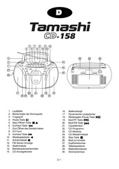 Tamashi CD-158 Anweisungen