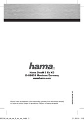 Hama 66092556 Bedienungsanleitung
