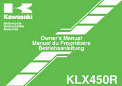 Kawasaki KLX450R 2009 Betriebsanleitung