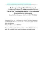 Telefunken TW 562 Bedienungsanleitung