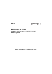 Citizen CD-102 Bedienungsanleitung