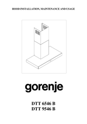 Gorenje DTT 6546 B Montage- Und Gebrauchsanweisung