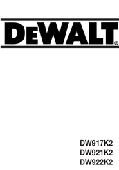 DeWalt DW922K2 Bedienungsanleitung