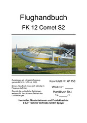 B&F FK 12 Comet S2 Flughandbuch