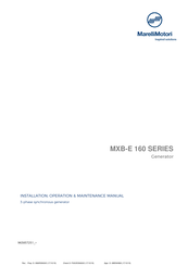 MarelliMotori MXB-E 160 Serie Installations-, Betriebs- Und Wartungsanleitung