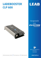 Clayton Power CLP 600 Benutzerhandbuch