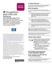 HP StorageWorks MSA1000 Austauschanleitungen