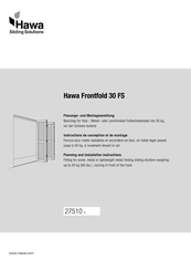 HAWA Frontfold 30 FS Planungs- Und Montageanleitung