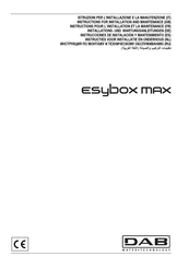 DAB ESYBOX MAX 60/120T Installations- Und Wartungsanleitungen