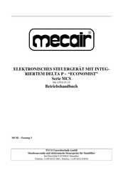 Tyco mecair MCS32-A4D Betriebshandbuch