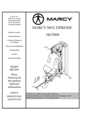 Marcy HG7000 Bedienungsanleitung