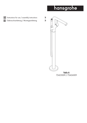 HANSGROHE Talis S 72426009 Gebrauchsanleitung, Montageanleitung