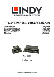 Lindy 50m 4 Port USB 2.0 Cat.5 Benutzerhandbuch