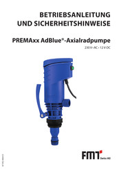 FMT Swiss PREMAxx AdBlue 12V Betriebsanleitung Und Sicherheitshinweise