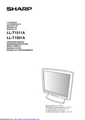 Sharp LL-T1501A Bedienungsanleitung