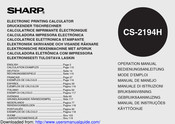 Sharp CS-2194H Bedienungsanleitung