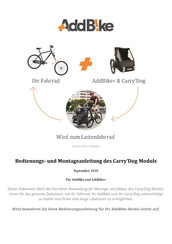 AddBike Carry'Dog Bedienungs- Und Montageanleitung