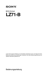 Sony LZ71-B Bedienungsanleitung