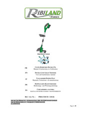 Ribimex Ribiland PRBAT20/CB Bedienungs- Und Wartungsanleitung