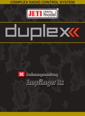 JETI model duplex 2.4EX Extended Serie Bedienungsanleitung