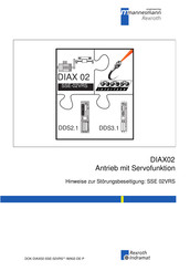 Rexroth Indramat DIAX02 SSE 02VRS Hinweise Zur Störungsbeseitigung