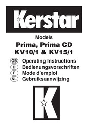Kerstar KV15/1 Bedienungsvorschriften