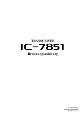 Icom IC-7851 Bedienungsanleitung