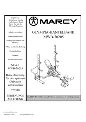Marcy OLYMPIA MWB-70205 Bedienungsanleitung