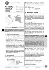 Siko MSK500/1 Benutzerinformation